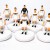 Subbuteo Andrew Table Soccer Hungary 1958 away kit on Classic Hasbro bases